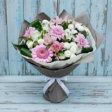 Букет цветов из:  Герберы, Альстромерии и Хризантемы в Гергебиле