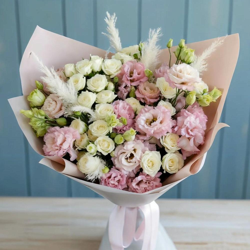 Букет цветов из: Альстромерии и Розы в Гергебиле