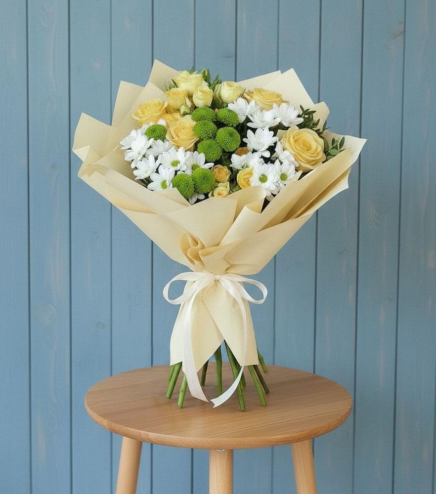 Букет цветов из: Хризантемы и Розы в Гергебиле