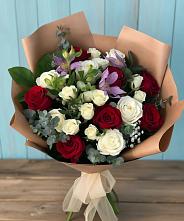 Букет цветов из:  Розы и Альстромерии в Гергебиле
