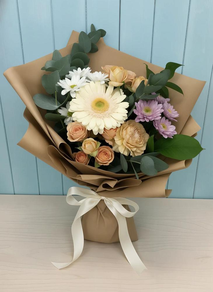 Букет цветов из: Герберы и Хризантемы в Гергебиле