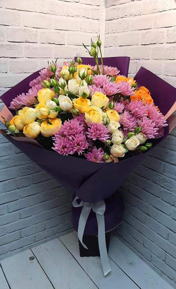 Букет цветов из: Хризантемы и Розы в Гергебиле