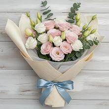 Букет цветов из:  Лизиантусы #REPLACE_PRED# Гергебиле