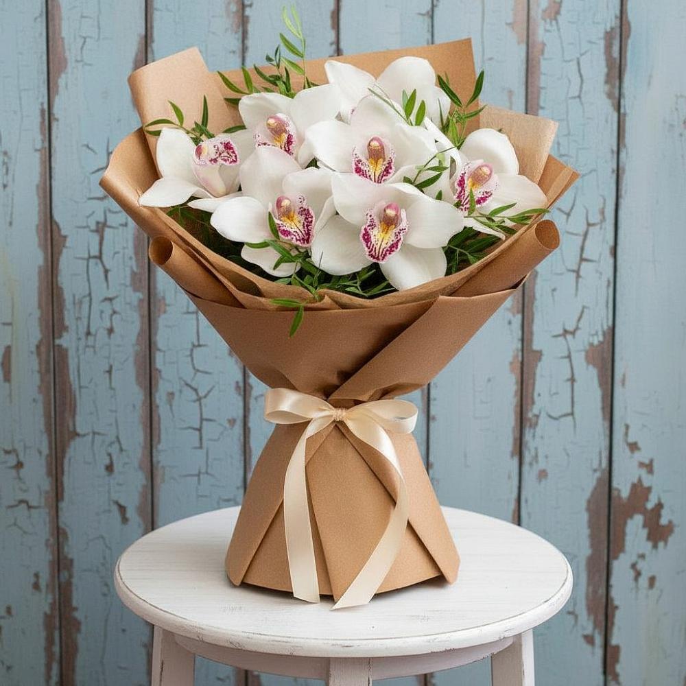 Букет цветов из: Орхидеи и Розы в Гергебиле