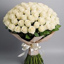 Букет 101 беля роза Белоснежка в Гергебиле