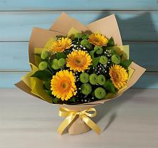 Букет цветов из:  Герберы и Хризантемы в Гергебиле