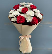 Букет цветов из:  Розы и Хризантемы #REPLACE_PRED# Гергебиле
