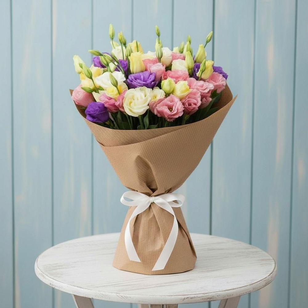 Букет цветов из: Лизиантусы в Гергебиле