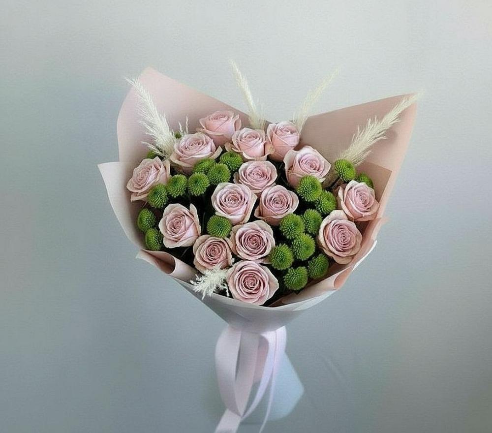 Букет цветов из: Розы и Хризантемы в Гергебиле