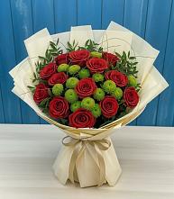 Букет цветов из:  Розы и Хризантемы в Гергебиле