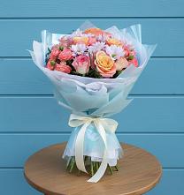 Букет цветов из:  Хризантемы и Розы в Гергебиле