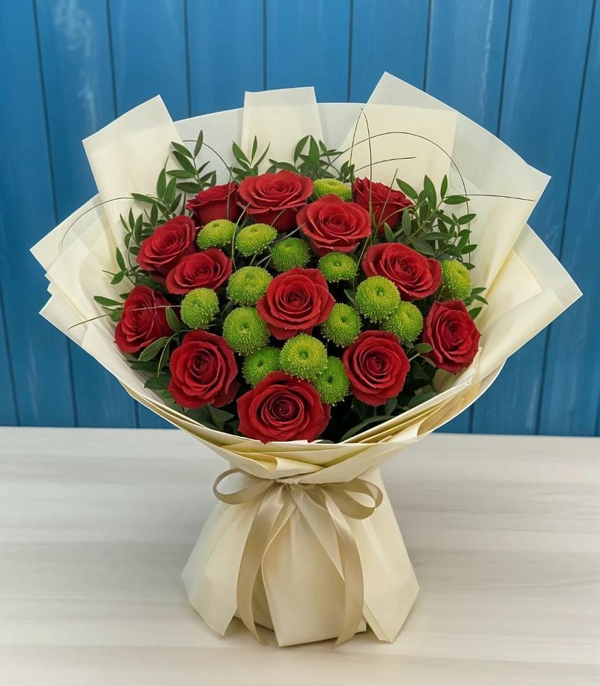 Букет цветов из: Розы и Хризантемы в Гергебиле