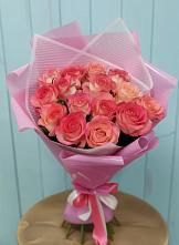 Букет 15 Розовых роз Равель #REPLACE_PRED# Гергебиле