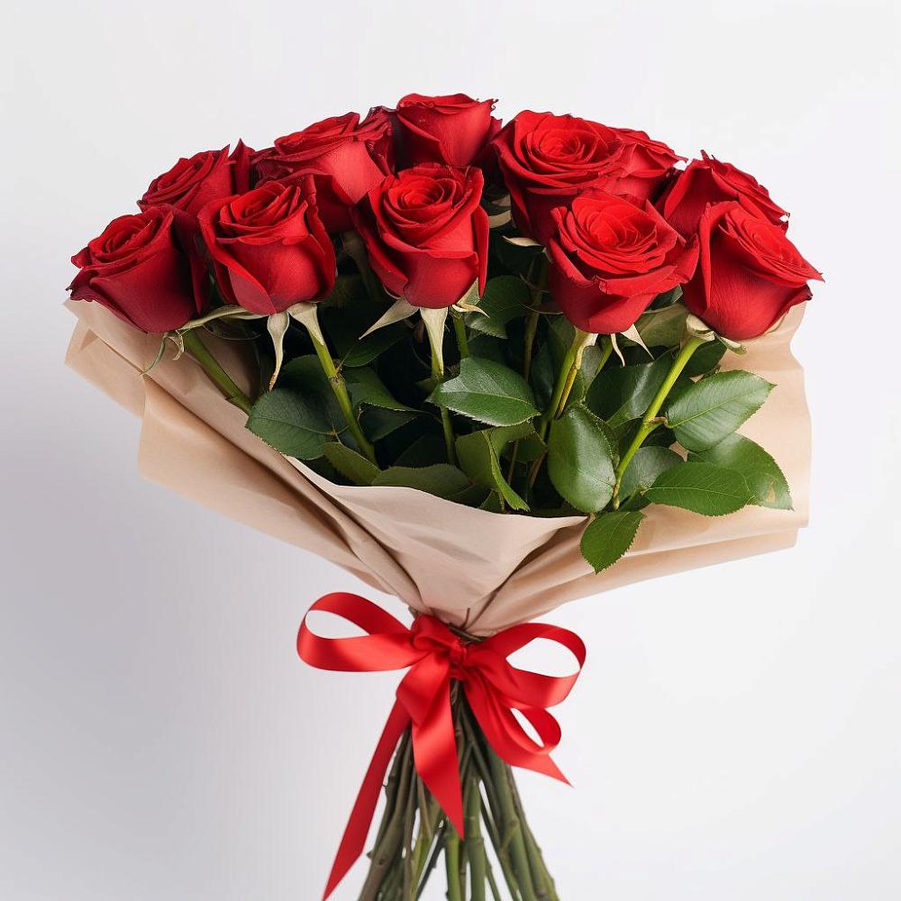 Букет 11 Красных роз Эдлесс Лав в Гергебиле