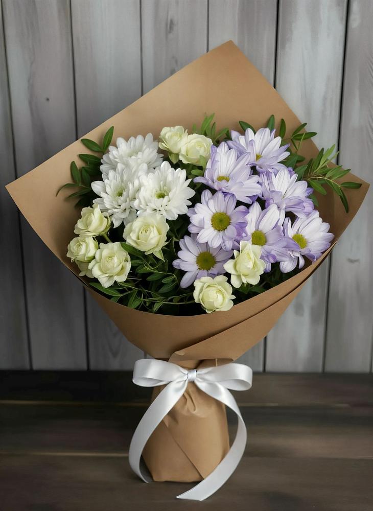 Букет цветов из: Хризантемы и Розы в Гергебиле