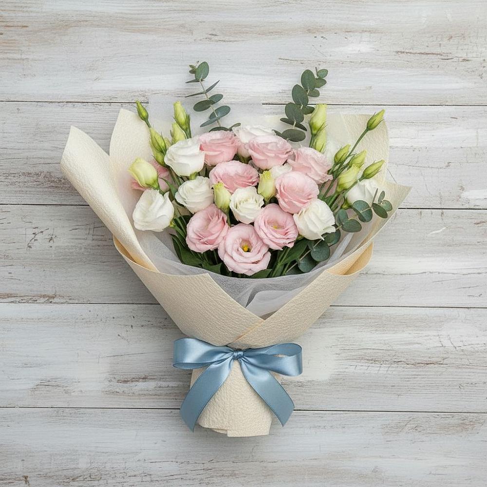 Букет цветов из: Лизиантусы в Гергебиле